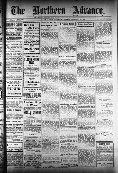 Northern Advance, 15 Feb 1906