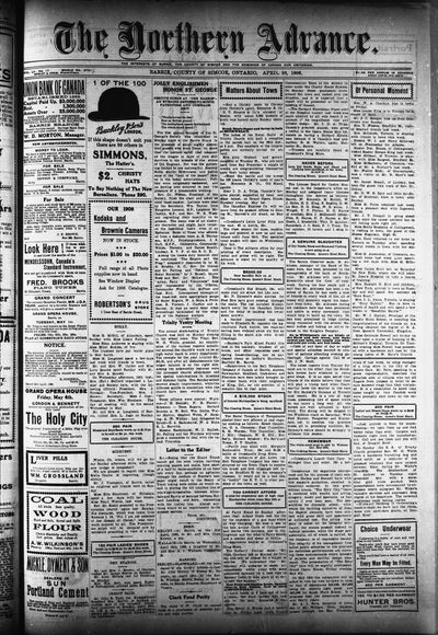 Northern Advance, 26 Apr 1906