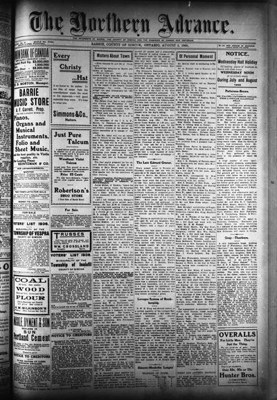 Northern Advance, 2 Aug 1906