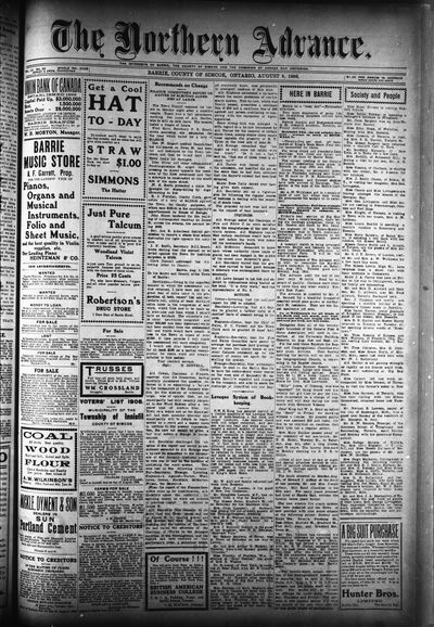 Northern Advance, 9 Aug 1906