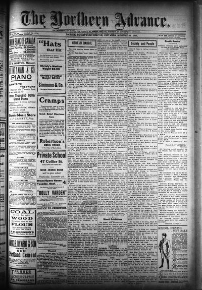 Northern Advance, 30 Aug 1906