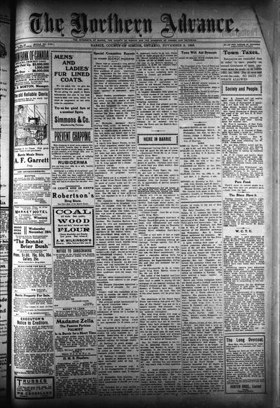 Northern Advance, 8 Nov 1906