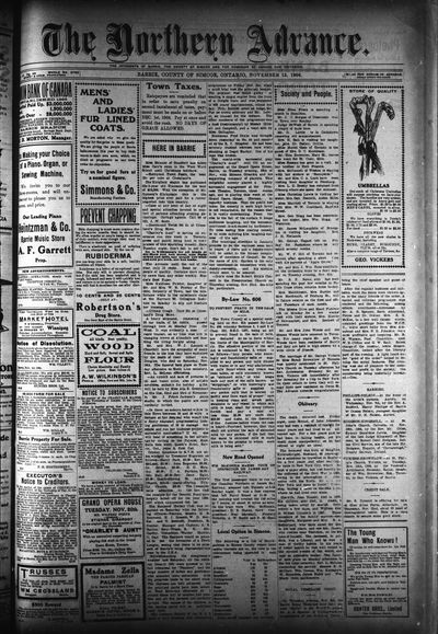 Northern Advance, 15 Nov 1906