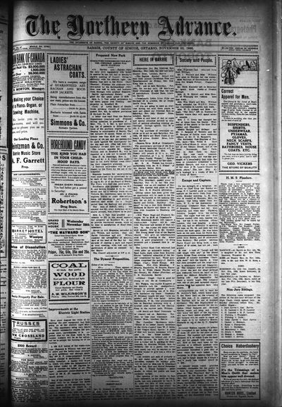 Northern Advance, 22 Nov 1906