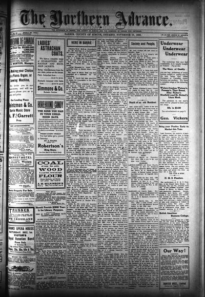 Northern Advance, 29 Nov 1906