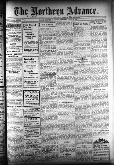 Northern Advance, 25 Apr 1907