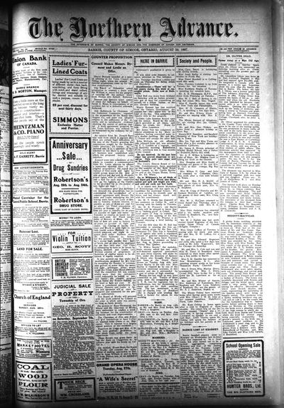 Northern Advance, 22 Aug 1907