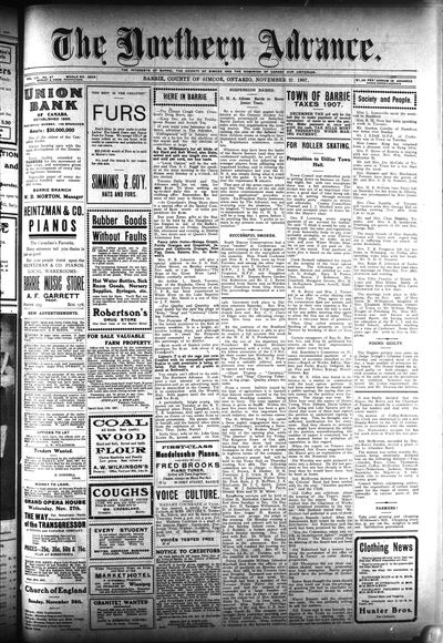 Northern Advance, 21 Nov 1907