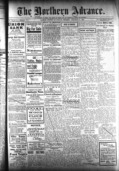 Northern Advance, 23 Jan 1908