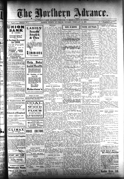 Northern Advance, 13 Feb 1908