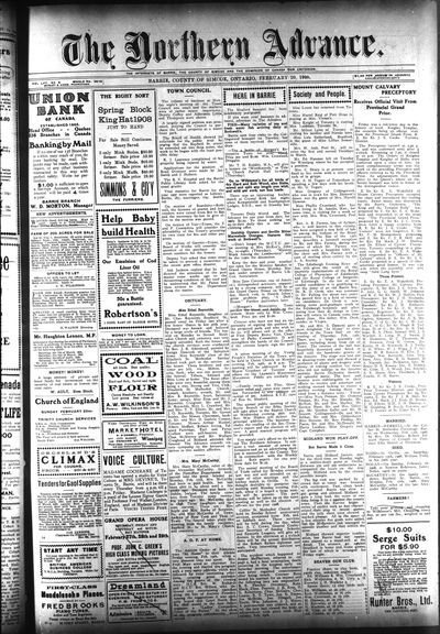 Northern Advance, 20 Feb 1908