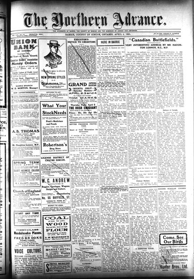 Northern Advance, 2 Apr 1908