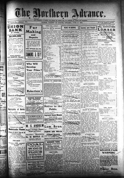 Northern Advance, 25 Jun 1908