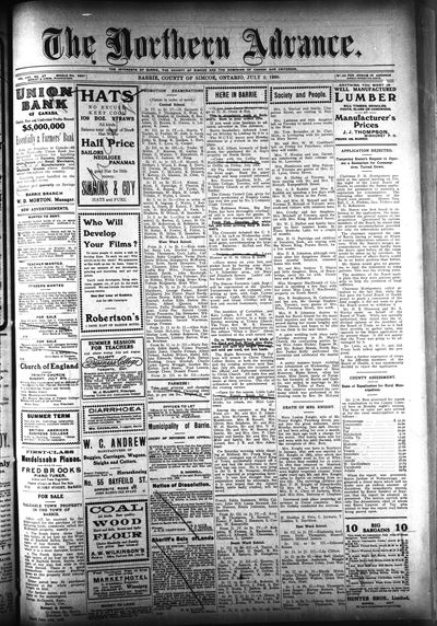 Northern Advance, 2 Jul 1908