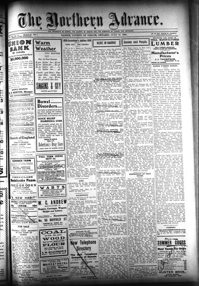 Northern Advance, 30 Jul 1908