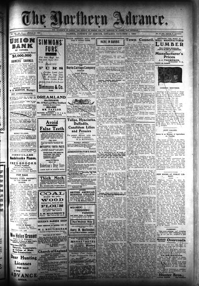 Northern Advance, 8 Oct 1908