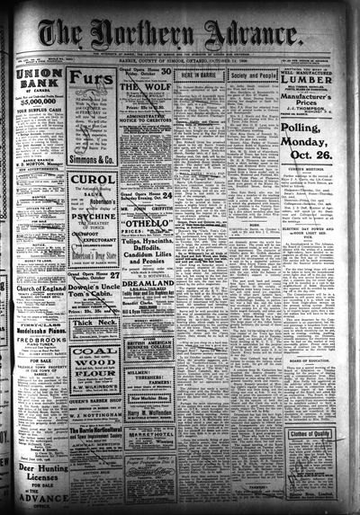 Northern Advance, 22 Oct 1908