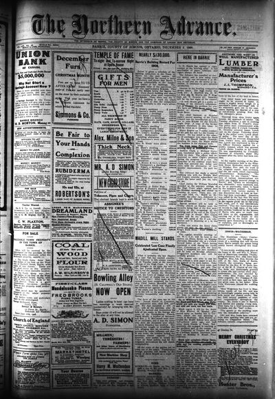 Northern Advance, 3 Dec 1908