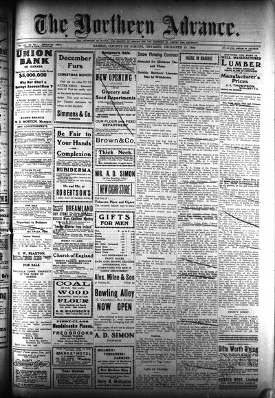 Northern Advance, 10 Dec 1908