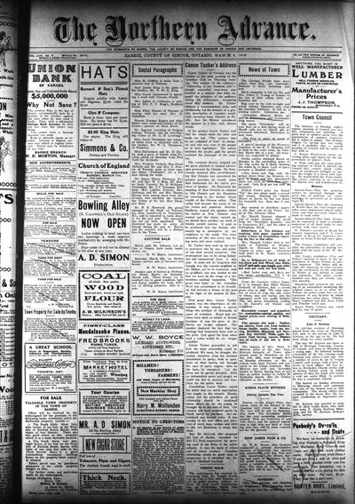 Northern Advance, 4 Mar 1909