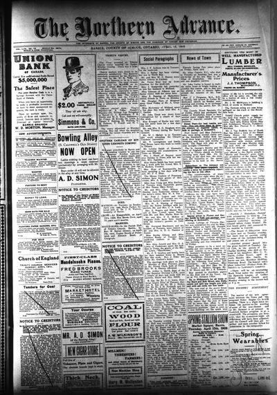 Northern Advance, 15 Apr 1909