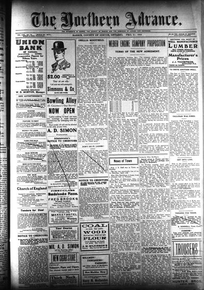 Northern Advance, 22 Apr 1909