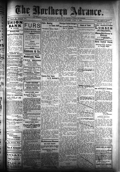 Northern Advance, 17 Jun 1909