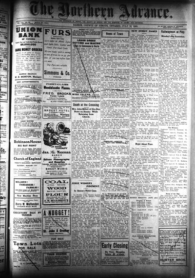 Northern Advance, 29 Jul 1909