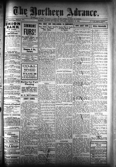 Northern Advance, 28 Oct 1909