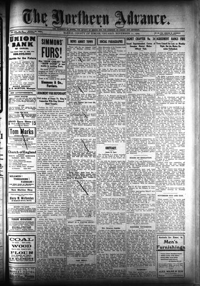 Northern Advance, 11 Nov 1909