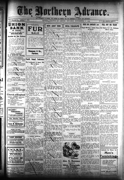 Northern Advance, 18 Nov 1909