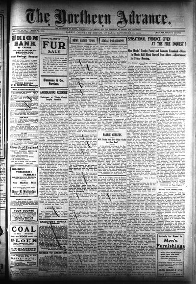 Northern Advance, 25 Nov 1909