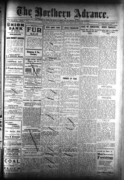 Northern Advance, 16 Dec 1909