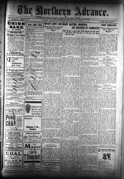 Northern Advance, 30 Dec 1909