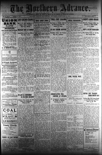 Northern Advance, 3 Feb 1910