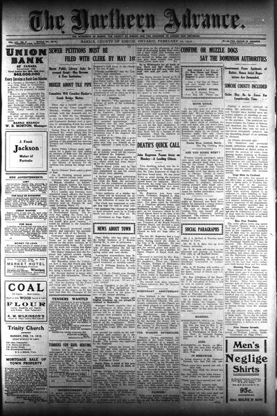 Northern Advance, 10 Feb 1910