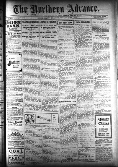 Northern Advance, 9 Jun 1910