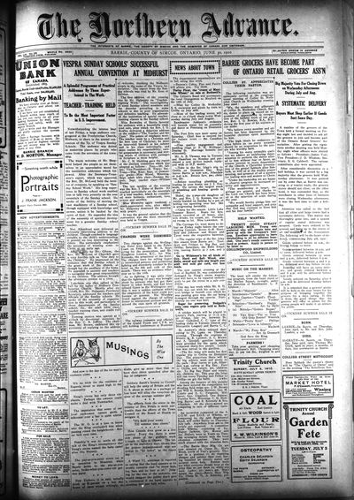 Northern Advance, 30 Jun 1910