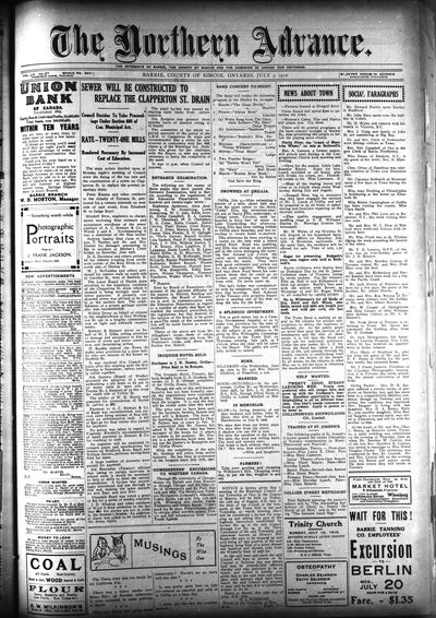 Northern Advance, 7 Jul 1910