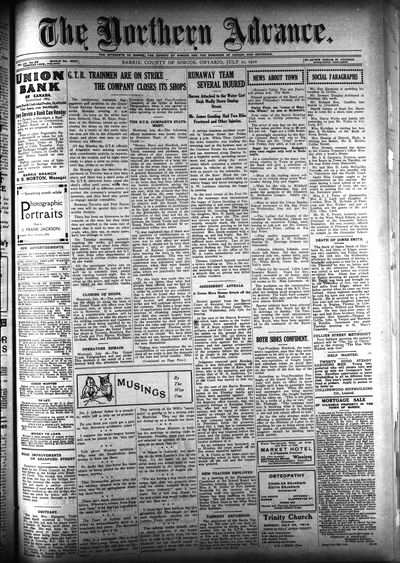 Northern Advance, 21 Jul 1910