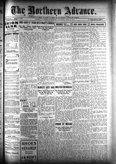 Northern Advance, 25 Aug 1910