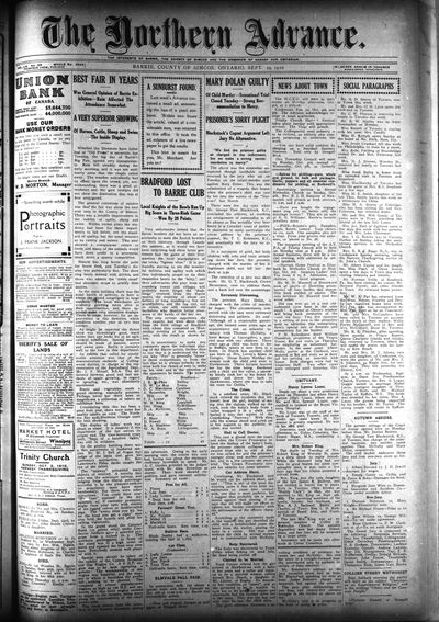 Northern Advance, 29 Sep 1910