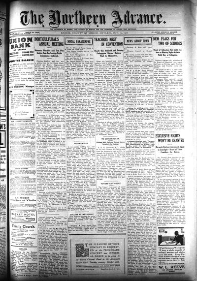 Northern Advance, 13 Oct 1910