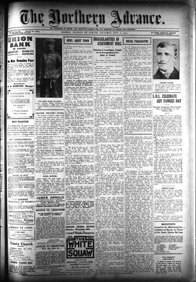 Northern Advance, 10 Nov 1910