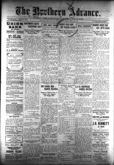 Northern Advance, 15 Dec 1910