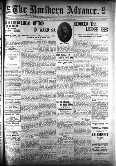 Northern Advance, 22 Dec 1910