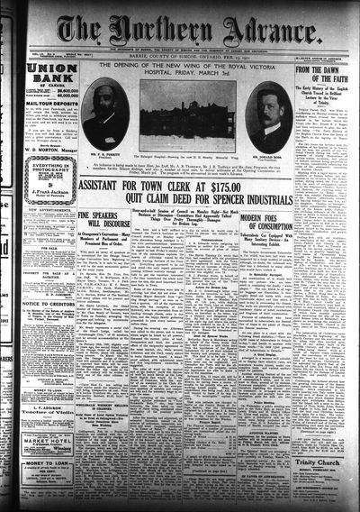 Northern Advance, 23 Feb 1911