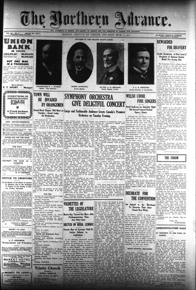 Northern Advance, 2 Mar 1911