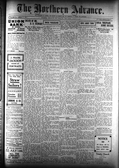 Northern Advance, 6 Jul 1911