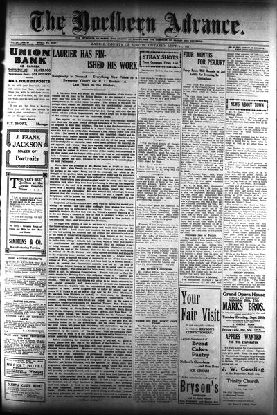 Northern Advance, 21 Sep 1911